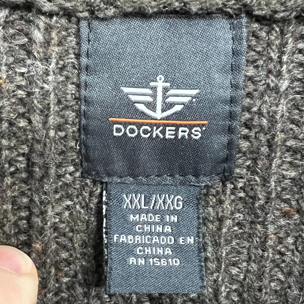 Dockers Brown Button Down Sweater - image 2